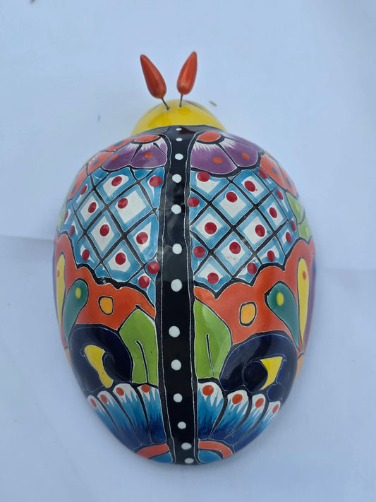 6" Ladybug – Hand‑Painted Talavera Style
