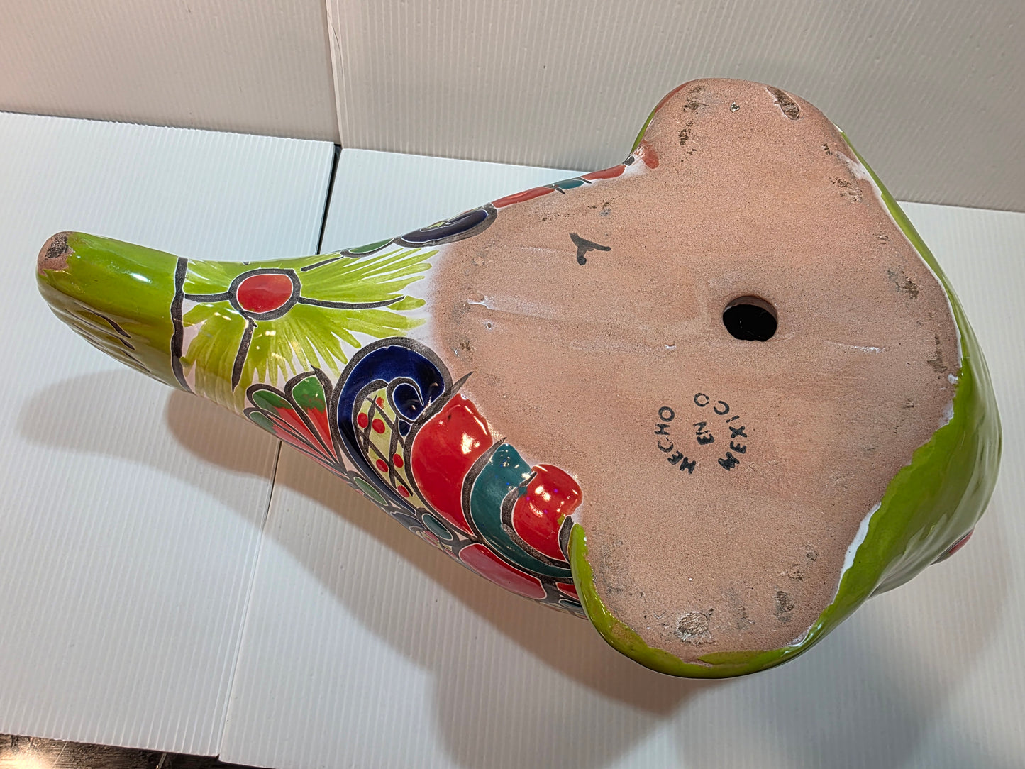 Green Talavera Fish Planter — 14" long, 6" deep