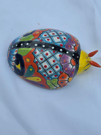 6" Ladybug – Hand‑Painted Talavera Style