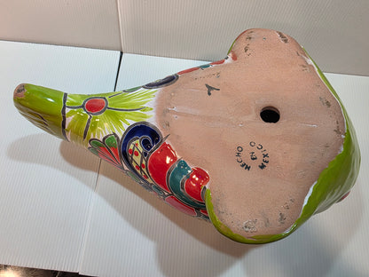 Green Talavera Fish Planter — 14" long, 6" deep