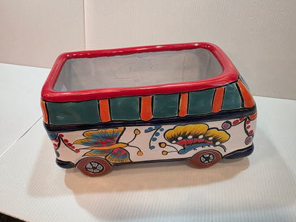 VW Van Planter – Multicolor Butterfly