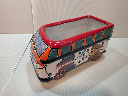 VW Van Planter – Multicolor Butterfly