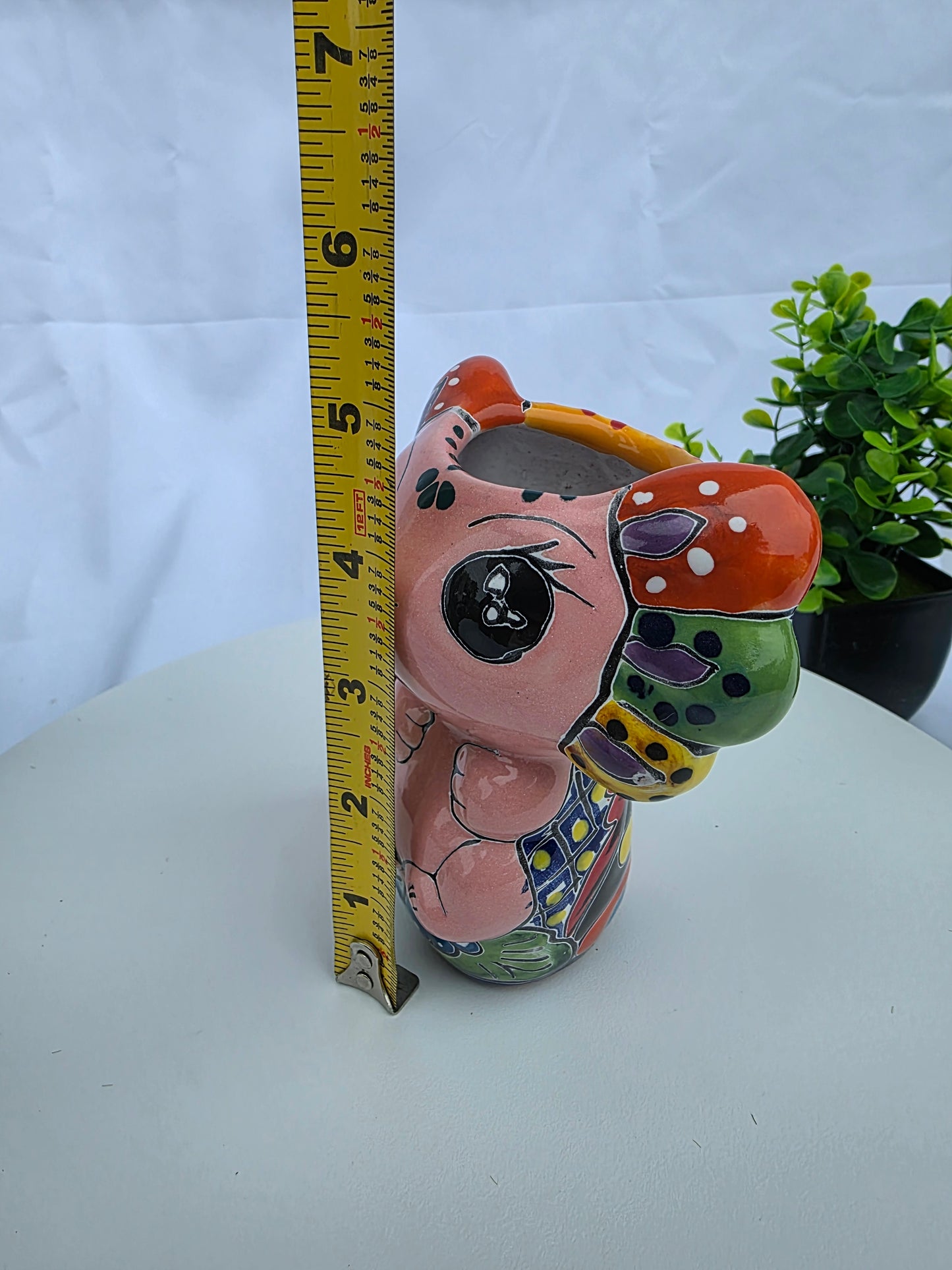 Handcrafted Ceramic Pink Axolotl Planter – Cute Talavera-Style Succulent Pot