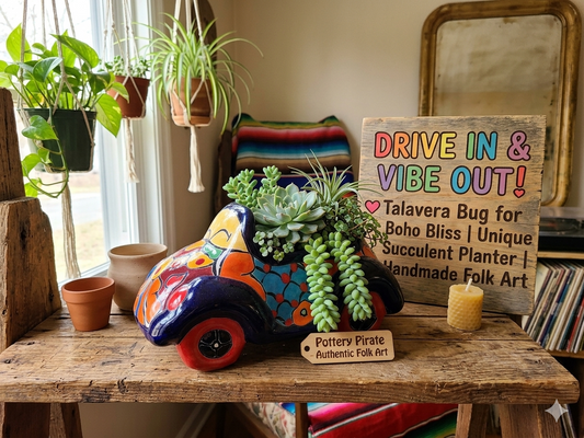 VW Bug Planter – Talavera Multicolor