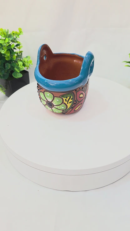 Handcrafted Ceramic Butterfly Table Planter with Drainage Hole – 4" Pot