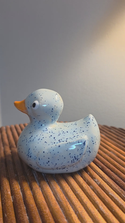 Barnaby the Speckled Duckling – Handmade Ceramic Keepsake (3")