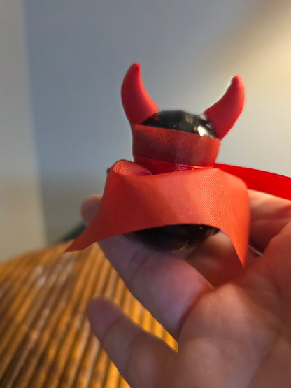 Salty Lucifer the Devil Duck | Handmade Ceramic Figurine & Whimsical Decor