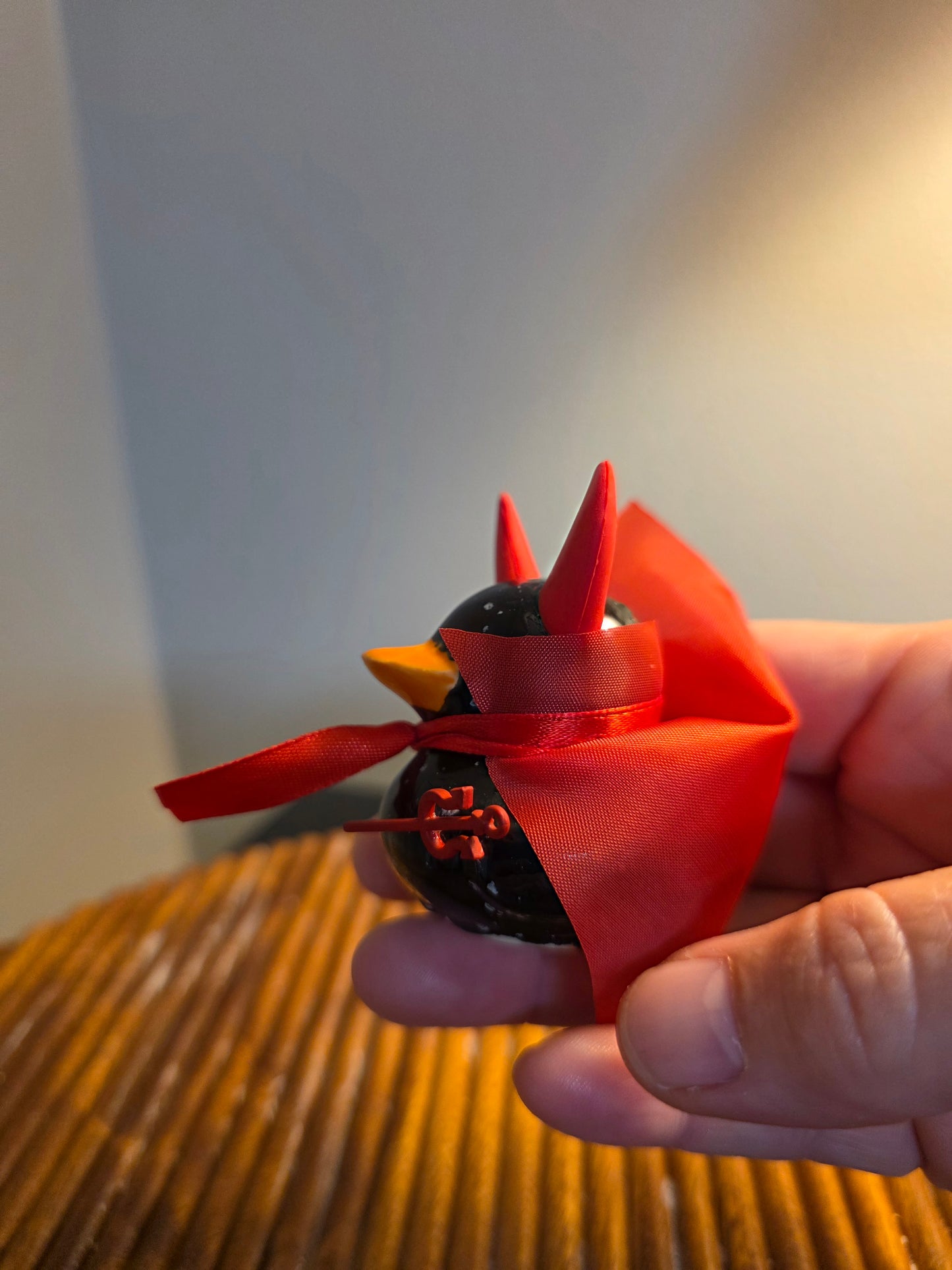 Salty Lucifer the Devil Duck | Handmade Ceramic Figurine & Whimsical Decor
